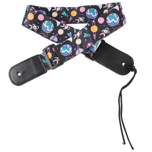 PRETYZOOM Correa de Ukelele Ajustable para Correa de Hombro de Poliéster Extremos de Cuero Genuino...