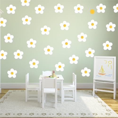 10 Stickers Autocollants Diy Stickers Muraux Fleurs Muraux Marguerites Stickers Chambre Bebe Stikers Murals Enfant Adaptés aux Chambres de Bébé, Chambres...