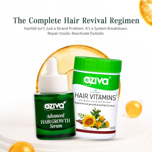 OZiva Store OZiva Hair Growth Serum 30ml + Vitamin Capsules 60 Cap - Image 3
