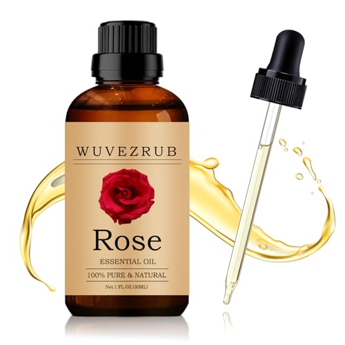 Wuvezrub Rose Essential Oil 30ML - 100% Pure and Natural Oils for Aromatherapy Diffuser - 1 Fl Oz/Rose