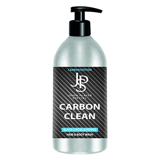 John Player Special JPS Carbon Edition Black Coffee & Pepper Hair & Body Wash, 1-pack (1 x 500 ml)