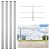 Muzata Cable Railing Intermediate Blade Post Thin Flat top 36”x3/8”x2” Stainless Steel Brushed Pre-Drilled for Wood Surface Mount Deck 4Pack PS32 LS4SA PT1 PT2 PT6