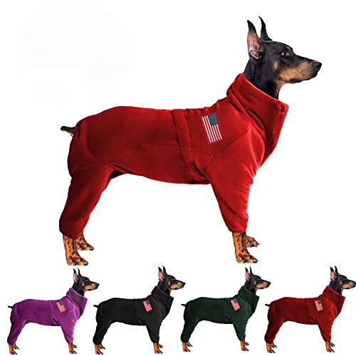Dog Coat Dog Jackets Polar Fleece Pet Windproof Dog Sweater Pets Apparel Warm Fleece Padded Winter Dogs Coats Puppy Small Medium Large Dog Clothes For Dog Red 4Xl #TOP29