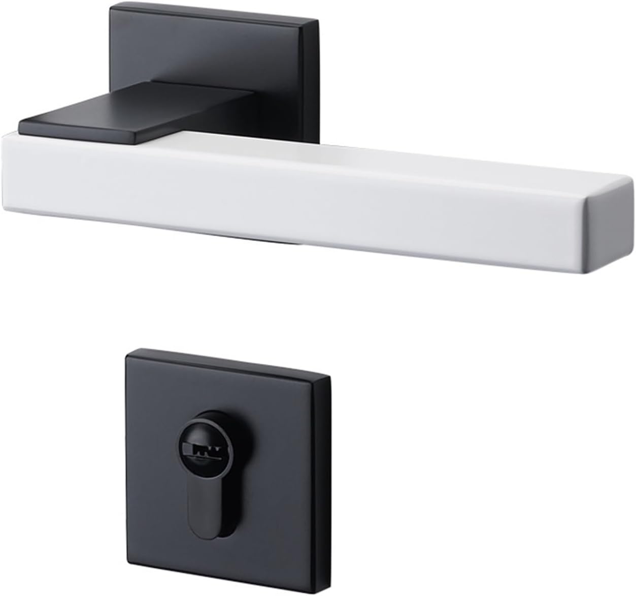 Chinese Door Lock Indoor Silent Bedroom Split Lock Wooden Door Room Door Lock Magnetic Suction Home Simple Wooden Door Handle(Model B Silent)