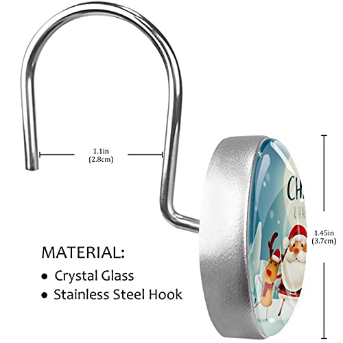 Crochets rideau de douche inox de qualité avec figurines