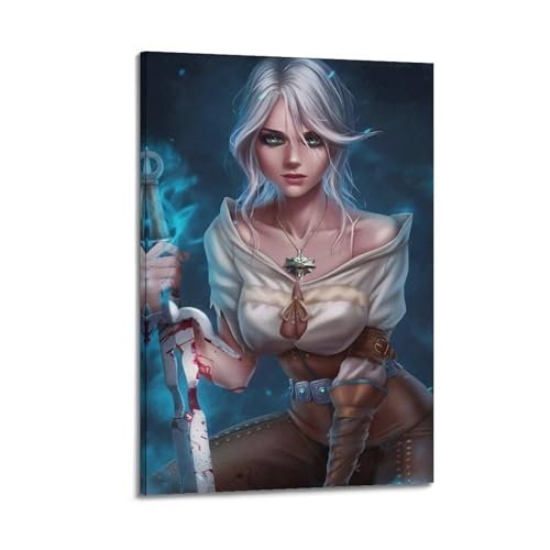 DFUCXERR Póster decorativo de The Witcher 3 Game Poster2 para pared e impresión artística moderna para dormitorio familiar, 60 x 90 cm