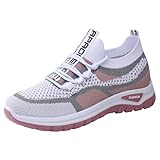 Women's Mesh Platform Wedge Sneakers Retro Color...