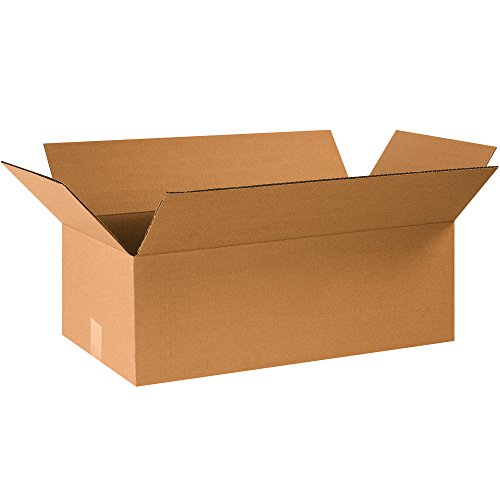 Image of Partners Brand P24128RSK Corrugated Boxes, 24 inch L x 12 inch W x 8 inch H, Kraft (Pack of 250)