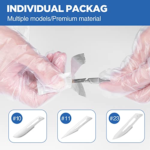 32PCS 30 Scalpel Blades with #10#11#23 Scalpels Surgical Sterile Blades Including Two Handle,Laboratory Blade-Lab Knives- Carving Blades with Handle-Art Blades Practicing Cutting-Crafts & More