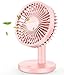 Produktbild MOSOTECH USB Ventilator, 3 Geschwindigkeiten, 7 Lüfterblätter Design, Sehr Leise Tischventilator für Schlafzimmer, Zuhause, Büro, und im Freien - Rose