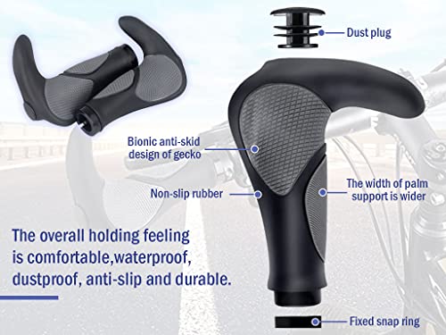 Manopole in Gomma per Bicicletta, Hitopin 1 Paio