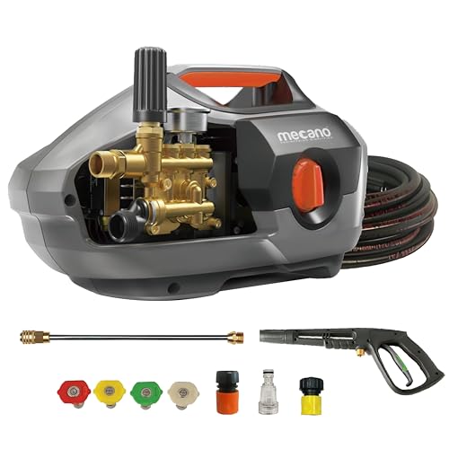 Image of Mecano TurboJet Induction Motor High Pressure Washer, 3400 Watts Motor, 190 Bars, 11.0 L /Min Flow Rate, 10 Meters Outlet Hose, for Car, Bike, Home Cleaning and Industrial Purpose