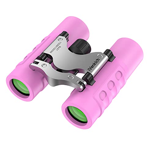 Binoculars for Kids, Kids Binoculars for 3-12 Years Boys and Girls Mini Compact Binoculars for Bird Watching Hunting Small Travel Binoculars for Stargazing Hiking Camping Concert (Pink)