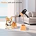 Brostown Pet Hair Dryer Holder with Storage Tray Box, 180 Degree Rotatable Hair Dryer Display Stand for Dog Cat Grooming (White)
