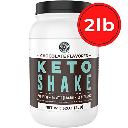 keto meal replacement shakes chocolate 2lbs low carb keto protein shake mix mct powder grass fed hydrolyzed collagen peptides keto breakfast shake 20g fat 14g protein 1 net carb zero sugar