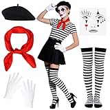 【Confort & Ajustement】Ce tenue carnaval femme est conçu avec des chaussettes extensibles et un béret classique. Il garantit un confort tout au long de la journée, que ce soit pour vous produire sur scène, poser ou faire la fête