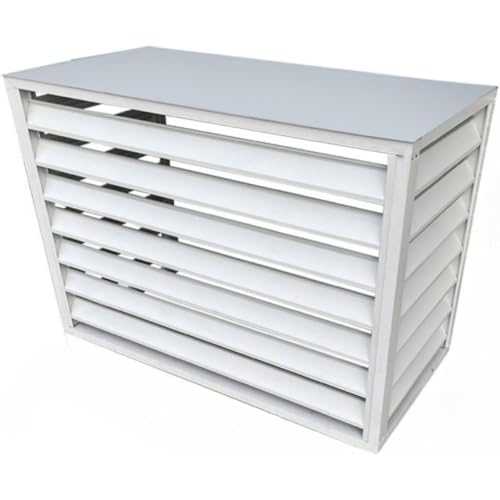 Fiozwea エアコン室外機カバー、アルミ合金フェンス、床暖房グリルシールド、ガーデンバルコニー装飾、フラワースタンド保護 (100*70*50cm(1-1.5マッチ),4麺A)