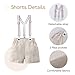 SOLOYEE Toddler Baby Boy Outfit 18-24 Months Boys Suit Gentleman Wedding Dress Short Sleeve Shirt+Bowtie+Suspender Shorts Summer Spring Little Boy Clothes Sets