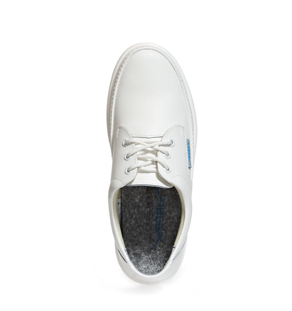 ABEBA Berufsschuh trabajo Industrial bota 2600 blanco, cuero, bacterias resistente, antiestático, CE EN ISO 20347:2012 O1 SRA, blanco, 9
