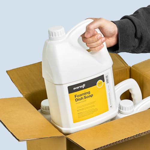 Image of EZbrnd Eversoft Foaming Dish Soap Gallon Refill, 4 x 1gallon, Yuzu Scent