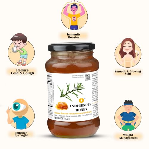 Image of INDIGENOUS HONEY Raw Organic Sesame Til Honey 17.64 oz Glass Jar