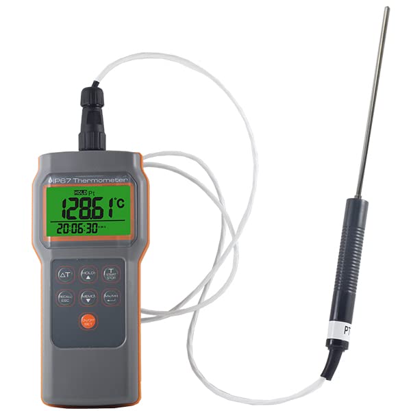 AZ8821 RTD Kitchen Thermometer with RTD Temperature Sensor Waterproof IP67 Food Safety HACCP -100.00~300.00℃ (-148.00~572.00°F) AZ-8821