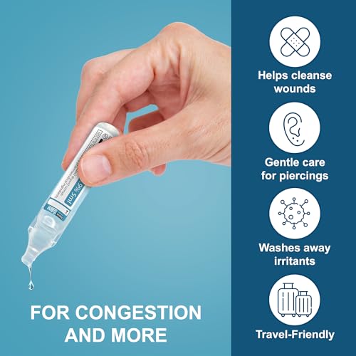 Image of Saline Ampoules Saline Solution, Sodium Chloride 0.9%, 20 Count (5mL Each)