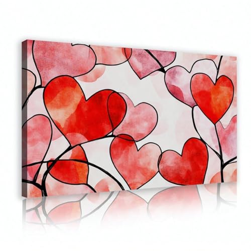 Dessin animé amour cœur tableau sur toile cadeau décoration