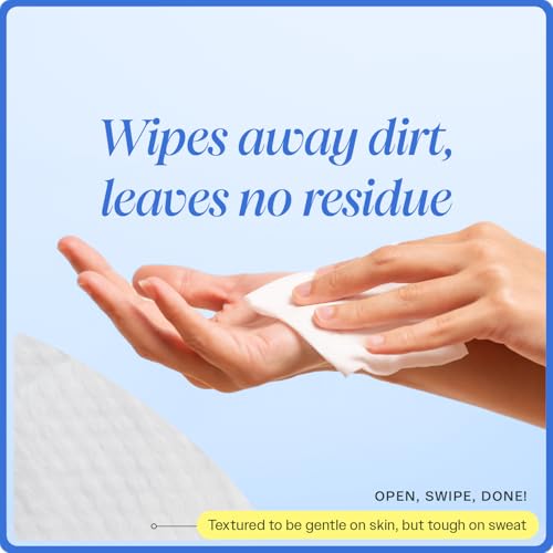 Image of On-the-Go Armpit Cleansing Wipes - Individually Wrapped Underarm Cloths for Sweat & Odor - Biodegradable - UnScented Pack, 30 Count