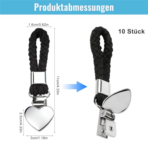 Urker Aufhänger für Handtücher, 10 Stück Handtuch Klammern, Metall Handtuch Aufhänger, Multifunktional Halter, Handtuchclips für Badezimmer, Küchen und Kleiderschränke