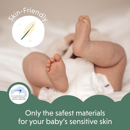 Muumi Baby Newborn Eco Pieluszki Rozmiar 1, 2-5 kg ​, 25 szt. delikatnych pieluszek Premium ze wskaźnikiem wilgoci | miękkie i przyjazne dla skóry, oddychające, chłonne, bez zbędnych chemikaliów |