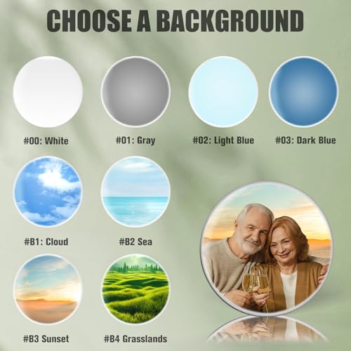 Image of Round Porcelain Photo Memorial Garden Stones, Headstones for Graves, Waterproof Outdoor Picture, Photo Plaques for Cemetery, Custom Cameo Insert, Ceramic Picture for Gravestones Grave Markers