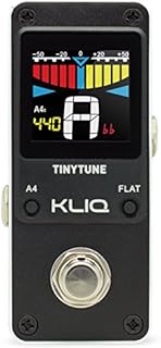KLIQ TinyTune Tuner Pedal for Guitar and Bass - Mini - Chromatic - with Pitch Calibration and Flat Tuning (Power Supply Required)