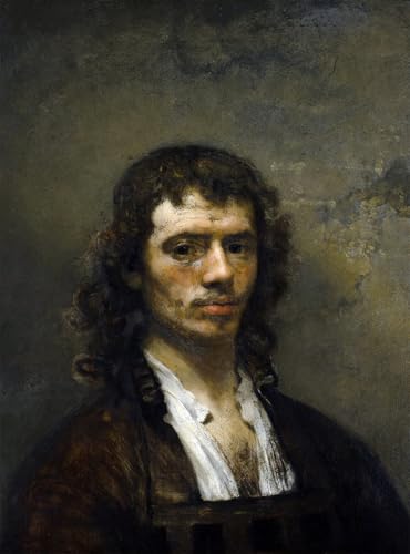 Pintura sobre lienzo Autoritratto Carel Fabritius cuadro clásico óleo de 60x90cm
