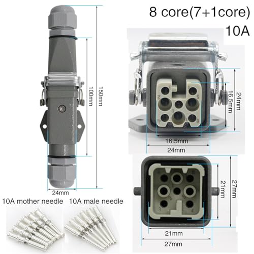 Conector resistente al agua 8 pines 250V 10A miniatura 2
