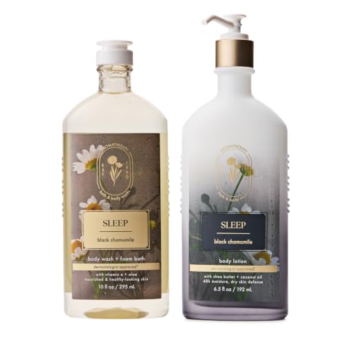 Bath & Body Works Body Wash and Body Lotion, Black Chamomile, 2 Pack - image 1