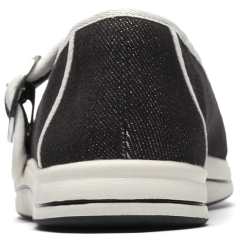 Clarks CloudSteppers Women's Breeze Janey Mary Jane Flat, Black Textile, 11 Wide US by Clarks - Image 2