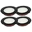 LEDLUX, 4 stuks, mini-led-inbouwspots, rond, smal, 3 W, DC 12 V, 24 V, boring 50 mm, spots voor keuken, badkamer, camper
