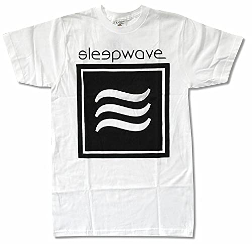 DIANHUA Sleepwave Set: Wave Symbol Mens Graphic T Shirt & Wave Black Wristband New White m