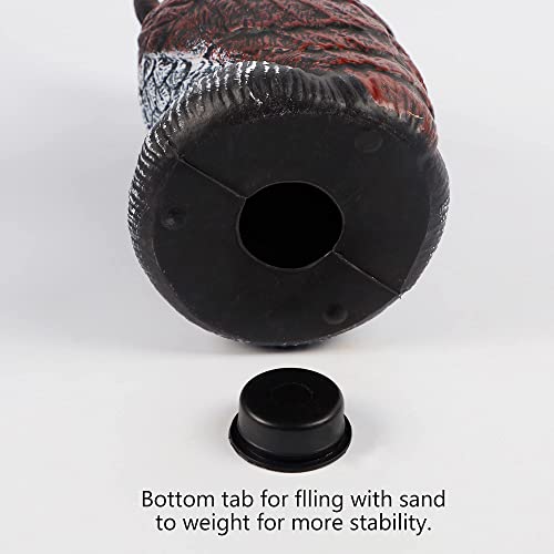 Hausse 2 Pack Fake Owl Decoy Bird Scarecrow Sculpture, Plastic Horned Owl Bird Deterrents With Yellow Claws, Garden Protectors, Large Nature Enemy Pest Repellent For Outdoor Garden Yard #TOP4