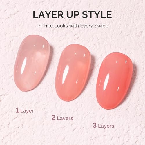 Image of MelodySusie Jeweliver Nude Gel Nail Polish, 0.5Fl.oz Milky Gel Polish Pastel Color Soak Off UV LED Light Cure Gift for Women Manicure Nail Art DIY at Home JM26