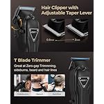 Hair Clippers for Men Professional, Cordless Clipper and Trimmer Set, Clippers for Hair Cutting Kit with Long Battery Life, Electric Hair Trimmer for Family Barber Kids Use - Image 2