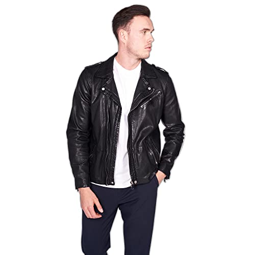 Freaky Nation Herren My Fire-FN Lederjacke, Black, L Cover