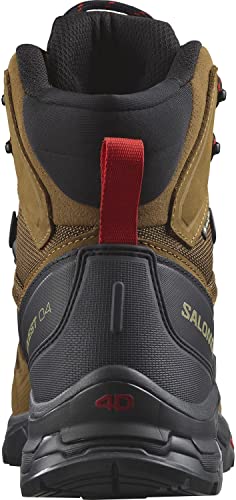 Image of Salomon Quest 4 GTX Hiking Boots Mens Sz 12 Rubber /Black /Fiery Red