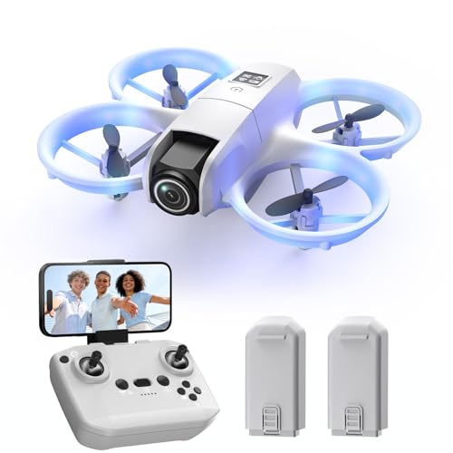 Mini Drone pour Enfants avec Caméra 1080P Réglable, Flux Optique, Contrôle par Gestes, Vol par Trajectoire, 3 Vitesses, Maintien d’Altitude, Flip 360°, Drone RC...