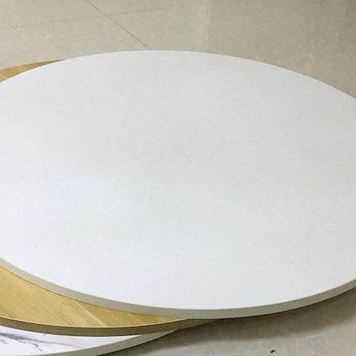 VERDDE 30in 40in 50in Lazy Susan Turntable Wood Dining Table Serving Tray For Kitchen Eazy To Share Food, 360° Swivel, Easy To Clean?Oversized Tabletop Swivel Plate (Color : White, Size : 90 cm (36