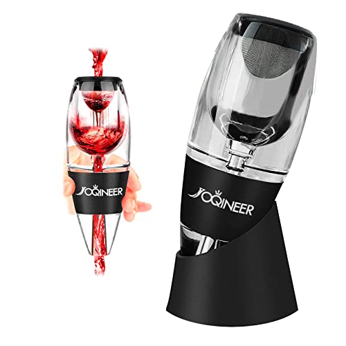 JOQINEER Juego de decantador de Vino con filtros para purificador de Soporte, difusor de Bolsa de Viaje, Filtro aireador de Aire para Vino Rojo y Blanco, Ideas de Navidad para Regalos Cover