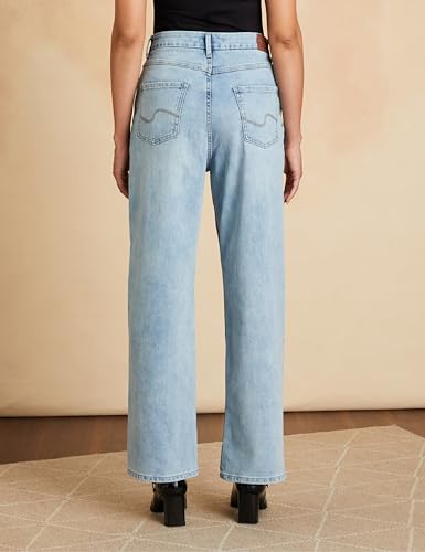 Image of Symbol Premium Women's Straight Fit Jeans | High Rise | Full Length | 5-Pocket (Available in Plus Sizes)