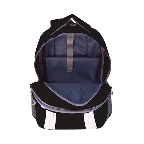 Image of SWISS MILITARY PRIME 16L Black Laptop Backpack, Fits Up to 15.6 Inch Laptop, Padded Laptop Compartment, Quick Access Pocket, Polyester Bottle Holder, Unisex Travel Bag