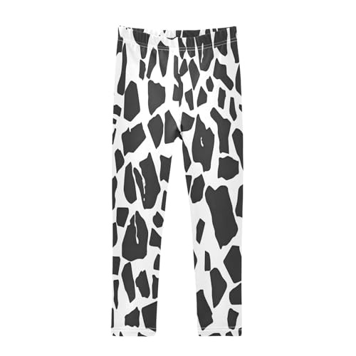 Toddler Girls Leggings Printed Yoga Pants Leggings Graffiti White Black for Kids